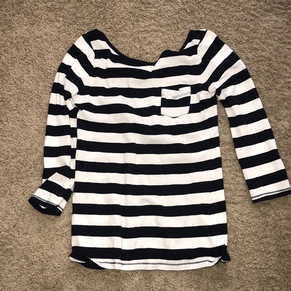 Abercrombie & Fitch 3/4 length arm striped shirt